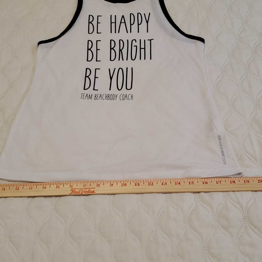 TEAM BEACHBODY COACH Tank Top White Black Size S - Picture 11 of 13